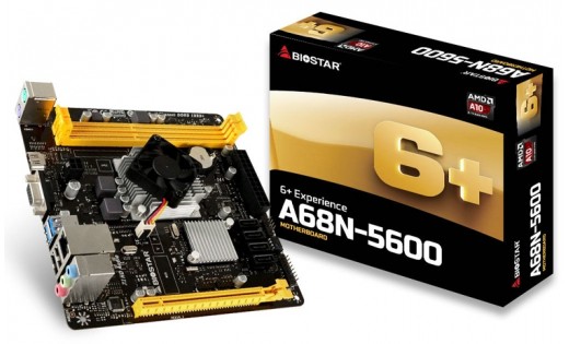 Плата Biostar A68N-5600 несёт на борту гибридный процессор AMD