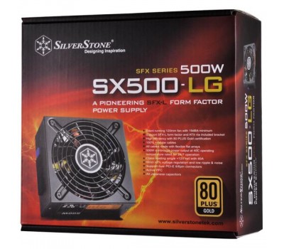 Блок питания SilverStone STRIDER SX500-LG V2.1 (500W),SFX-L, 80+Gold,aPFC,12см,24+8, 3*SATA,2*PCIe,мод.