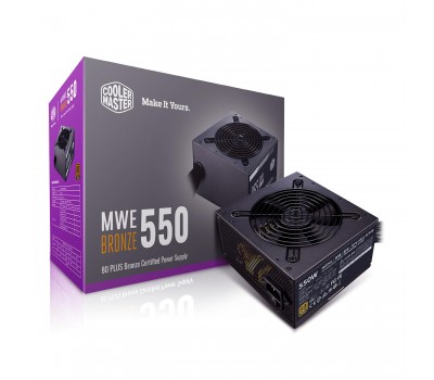 Блок питания Cooler Master MWE 550 Bronze V2,550W,12cm fan,a/PFC,24+8,4xPeripheral,6xSATA,2xPCIe