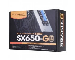 Блок питания SilverStone STRIDER SX650-G V1.1(650W),SFX,80+G,aPFC,9.2см,24+8,6*SATA,4*8/6Pin,+4,мод.