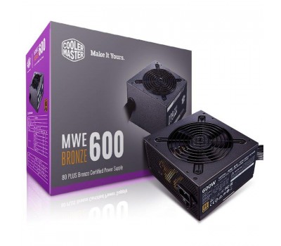 Блок питания Cooler Master MWE 600 Bronze V2,600W,12cm fan,a/PFC,24+8,4xPeripheral,6xSATA,2xPCIe