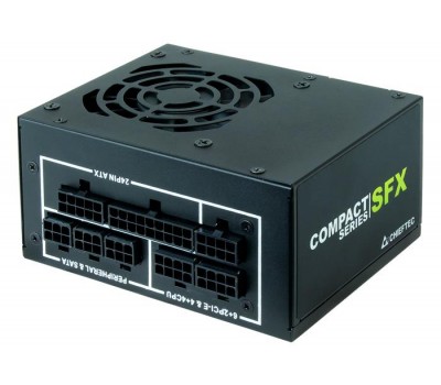 Блок питания CHIEFTEC RETAIL Compact CSN-650C, 8cm fan,a/PFC,24+8,3xPeripheral,4xSATA,2xPCIe,SFX