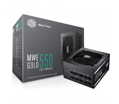 Блок питания Cooler Master MWE Gold 550W,12cm fan,a/PFC,24+8,3xPeripheral,8xSATA,2xPCIe,Full Modular