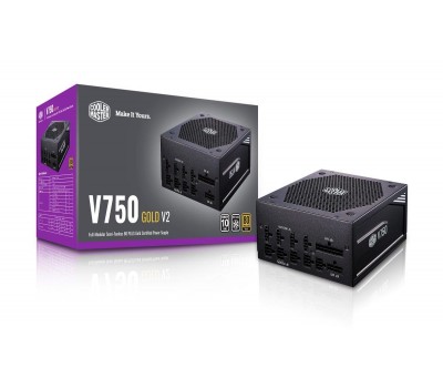 Блок питания Cooler Master V Gold V2 750W,13.5cm FDB fan,a/PFC,24+8,4xPeripheral,12xSATA,4xPCIe,Full Modular