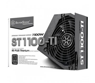 Блок питания SilverStone STRIDER ST1100-TI (1100W),80+Ti,aPFC,14см,24+2*8,16*SATA,8*PCIe,+6,мод.