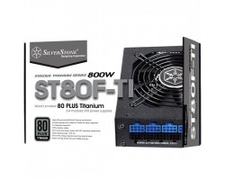 Блок питания SilverStone STRIDER ST80F-TI (800W), 80+ Titanium, aPFC,12см, 24+8*2, 12*SATA, 4*PCIe, мод.