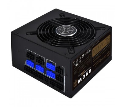 Блок питания SilverStone STRIDER ST85F-GS V2.0(850W), 80+Gold,aPFC,12см,24+8, 8*SATA, 6*PCIe,+8,модуль.
