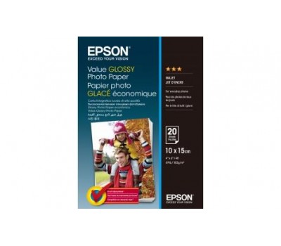 Бумага Epson 100mmx150mm Value Glossy Photo Paper 20 л.