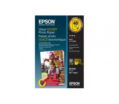 Бумага Epson 100mmx150mm Value Glossy Photo Paper 2х20 л.