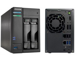 Сетевое хранилище ASUSTOR AS6202T 2x2.5/3.5 SATA, 2x1GE, 2eSATA, 3xUSB3.0, 2xUSB2.0, HDMI, SPDIF