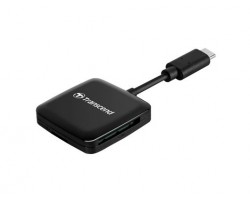 Кардридер Transcend USB 3.2 Gen 1 Type-C SD/microSD Black