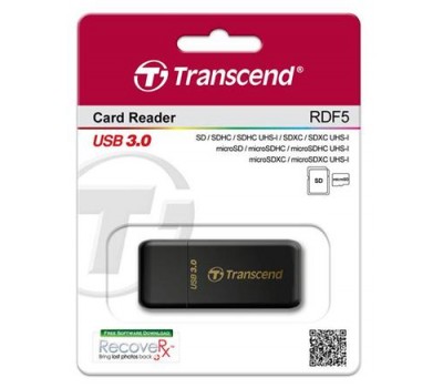 Кардридер Transcend USB 3.0 microSD/SD Black