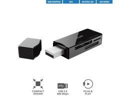 Кардридер Trust Nanga USB 2.0 BLACK
