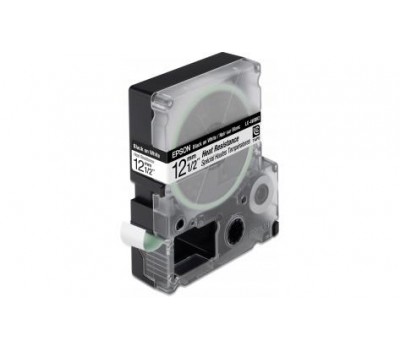 Картридж с лентой Epson LK4WBH принтеров LW-300/400/400VP/700 Heat Resist Blk/Wh 12mm/2