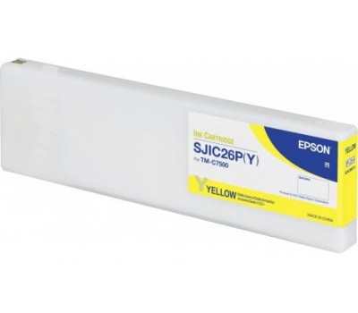 Картридж Epson SJIC26P принтера ColorWorks C7500 Yellow