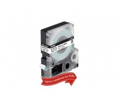 Картридж с лентой Epson LK4WBN принтеров LW-300/400/400VP/700 Standard Black/White 12mm/9m