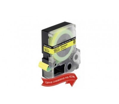 Картридж с лентой Epson LK5YBF принтеров LW-400/400VP/700 Fluor Blk/Yell 18mm/9m