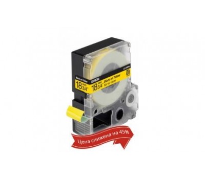 Картридж с лентой Epson LK5YBP принтеров LW-400/400VP/700 Pastel Blk/Yell 18mm/9m