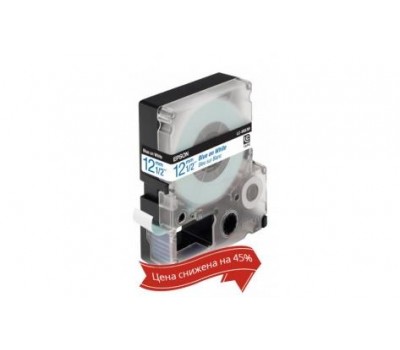 Картридж с лентой Epson LK4WLN принтеров LW-300/400/400VP/700 Std Blue/Wht 12mm/9m