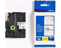 Термо-лента Brother 18mm Security черный на белом