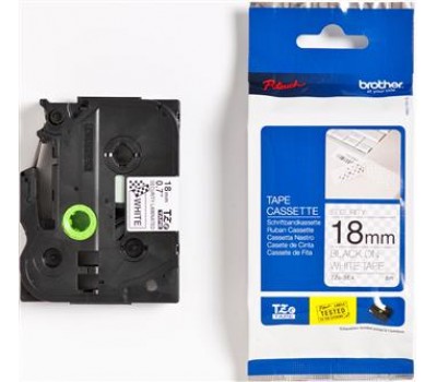 Термо-лента Brother 18mm Security черный на белом