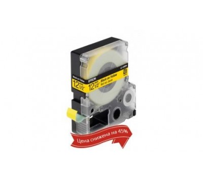 Картридж с лентой Epson LK4YBP принтеров LW-300/400/400VP/700 Pastel Black/Yellow 12mm/9m