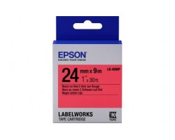 Картридж с лентой Epson LK6RBP принтеров LW-700 Pastel Blk/Red 24mm/9m