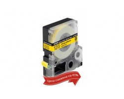 Картридж с лентой Epson LK4YBW9 принтеров LW-300/400/400VP/700 Strng adh Blk/Yell 12mm/9m