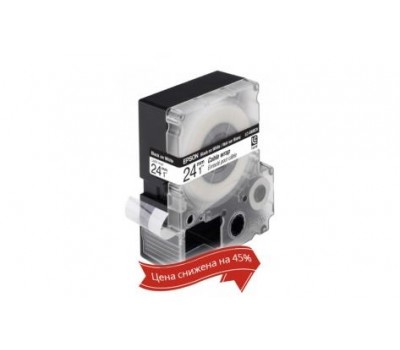 Картридж с лентой Epson LK6WBC принтеров LW-700 Cable wrap Blk/Wht 24mm/9m