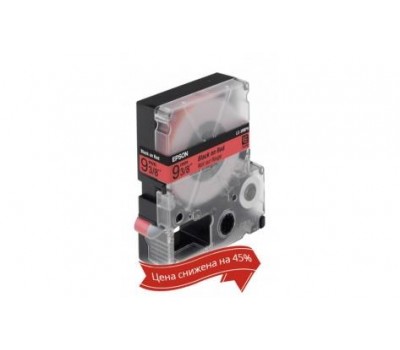 Картридж с лентой Epson LK3RBP принтеров LW-300/400/400VP/700 Pastel Blk/Red 9mm/9m