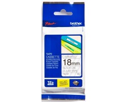 Термо-лента Brother 18mm ламинированная, черный на прозрачном