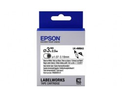 Картридж с лентой Epson LK4WBA3 принтеров LW-300/400/400VP/700 Blk/Wht d3mm/2,5 m