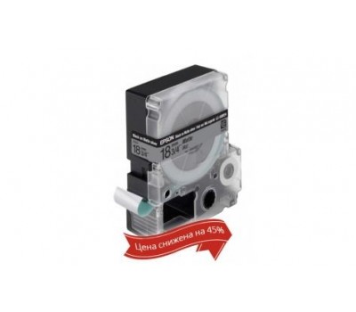 Картридж с лентой Epson LK5WBN принтеров LW-400/400VP/700 Std Blk/Wht 18mm/9m