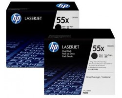 Картридж HP 55X LJ P3015/M521/M525 Black (2*12500 стр) Двойная упаковка