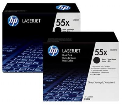 Картридж HP 55X LJ P3015/M521/M525 Black (2*12500 стр) Двойная упаковка