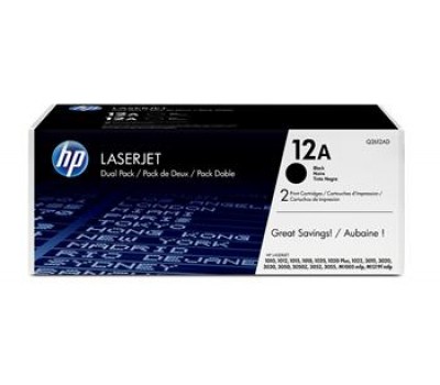 Картридж HP 12A LJ P1010/1012/1015/1020/M3015/3020/3050/M1005/M1319 (2*2000 стр) Двойная упаковка