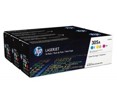 Картридж HP 305A CLJ M351/M375/M475/M451 (CE411A,CE412A,CE413A) CYM (3*2600 стр) Тройная упаковка