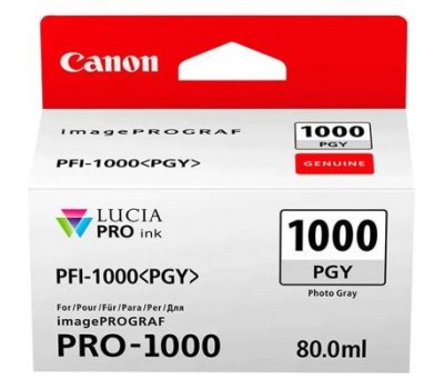 Чернильница Canon PFI-1000PGY (Photo Grey)