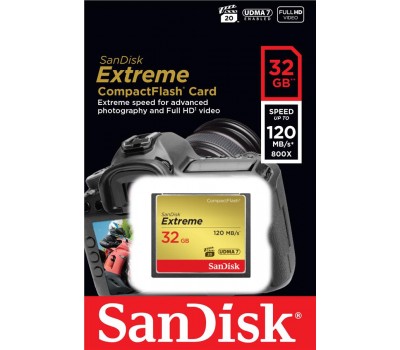 Карта памяти SanDisk 32GB CF Extreme R120/W85MB/s