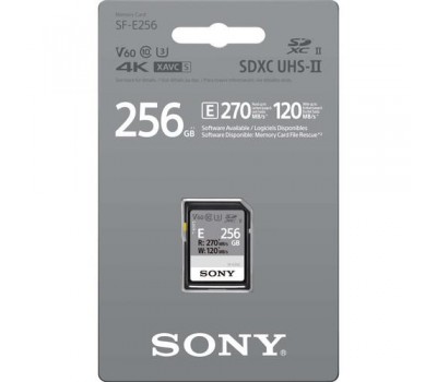 Карта памяти Sony 256GB SDXC C10 UHS-II U3 V60 R270/W120MB/s Entry