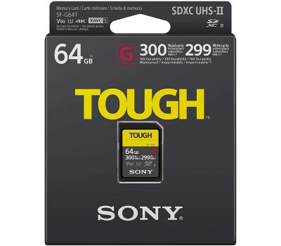 Карта памяти Sony 64GB SDXC C10 UHS-II U3 V90 R300/W299MB/s Tough