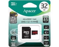 Карта памяти Apacer 32GB microSDHC C10 UHS-I R85MB/s + SD