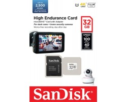 Карта памяти SanDisk 32GB microSDHC C10 UHS-I U3 V30 R100/W40MB/s High Endurance