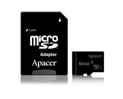 Карта памяти Apacer 64GB microSDXC C10 UHS-I + SD