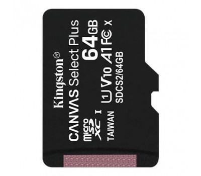 Карта памяти Kingston 64GB microSDXC C10 UHS-I R100MB/s