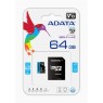 Карта памяти ADATA 64GB microSDXC C10 UHS-I A1 + SD