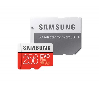 Карта памяти Samsung 256GB microSDXC C10 UHS-I U3 R100/W90MB/s Evo Plus V2 + SD адаптер
