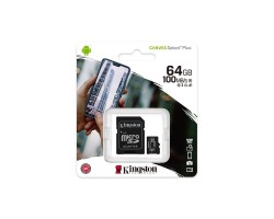 Карта памяти Kingston 64GB microSDXC C10 UHS-I R100MB/s + SD