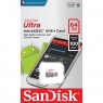 Карта памяти SanDisk 64GB microSDHC C10 UHS-I R100MB/s Ultra