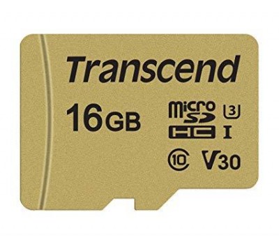 Карта памяти Transcend 16GB microSDHC C10 UHS-I U3 R95/W50MB/s + SD адаптер